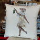 17” Fancy Reindeer Throw Pillow