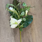 18" Green & White Floral Spray - The Mustard Seed Collection, The Seed