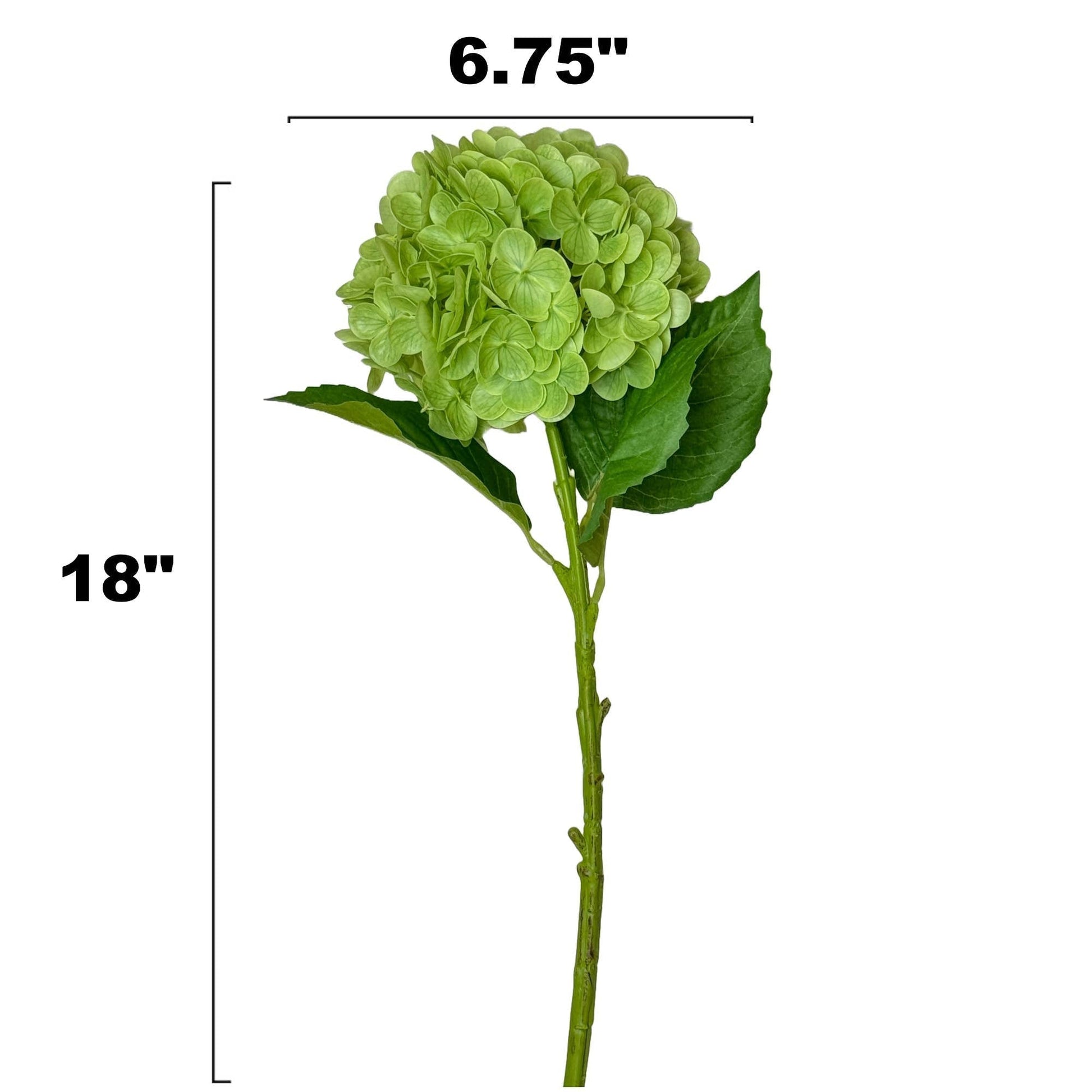 18" Large Bloom Supreme Real Touch Hydrangea: Soft Blue