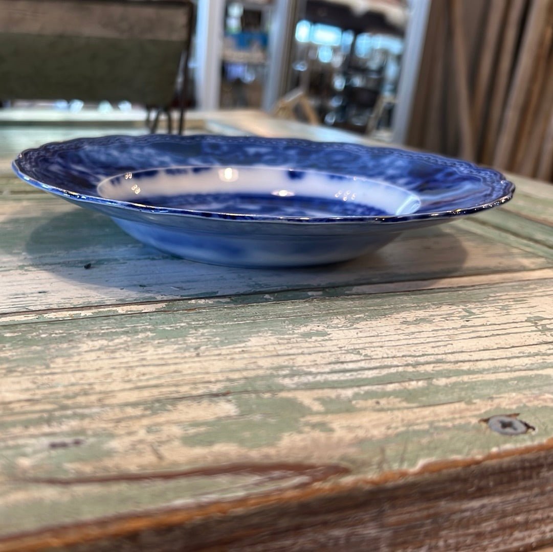 1800s Flo Blue Ironstone Bowl - The Mustard Seed Collection, The Seed