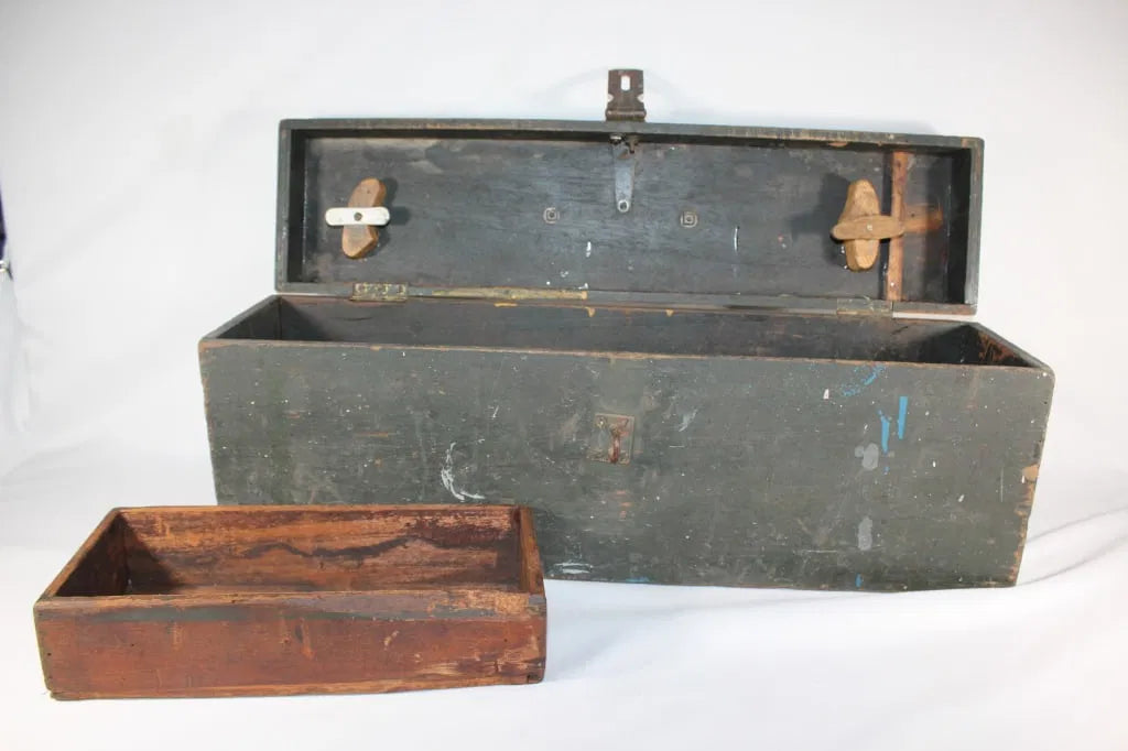Vintage Wood Carpenters Tool Box