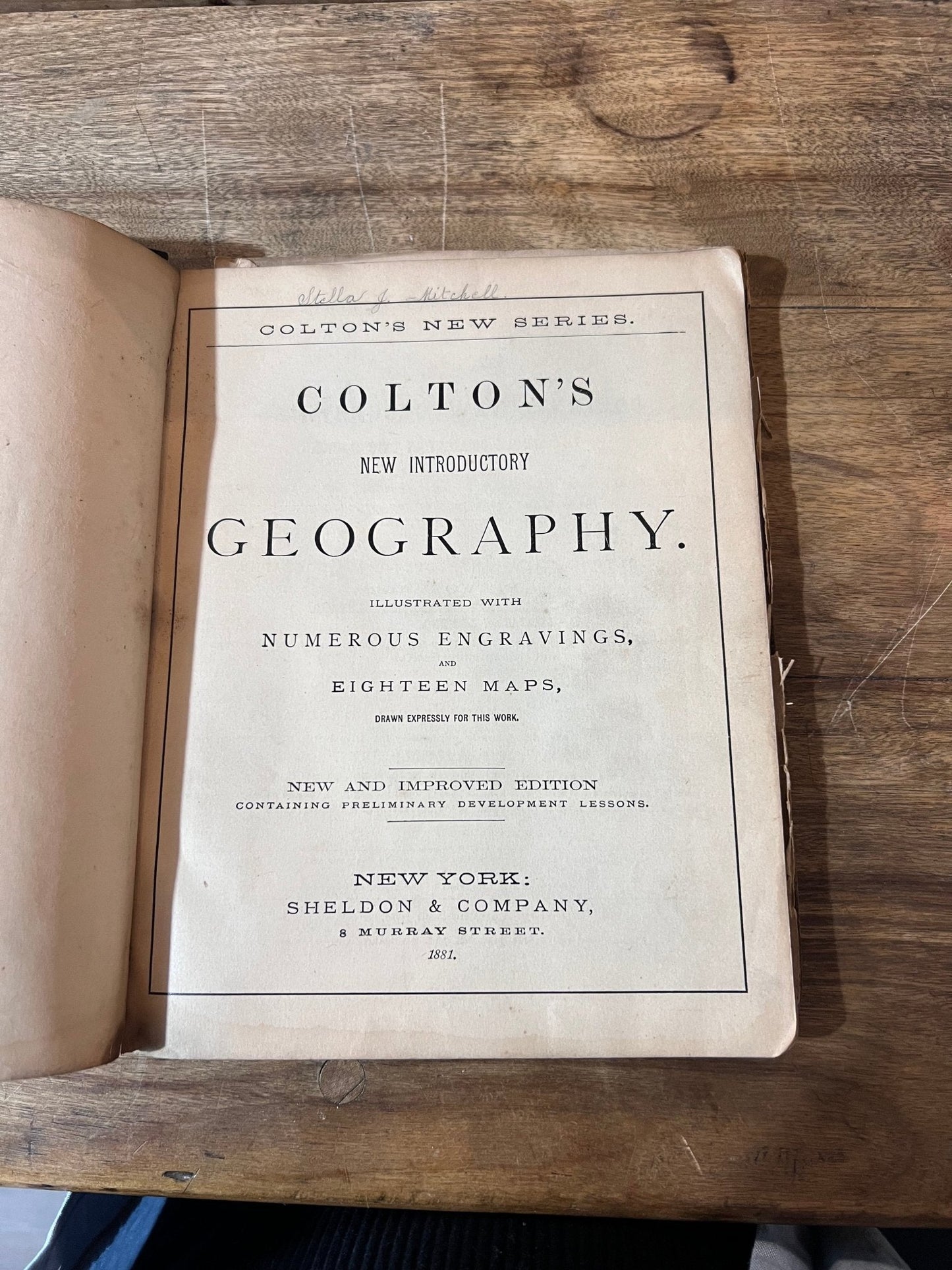 1881 - Colton's New Introductory Geography 