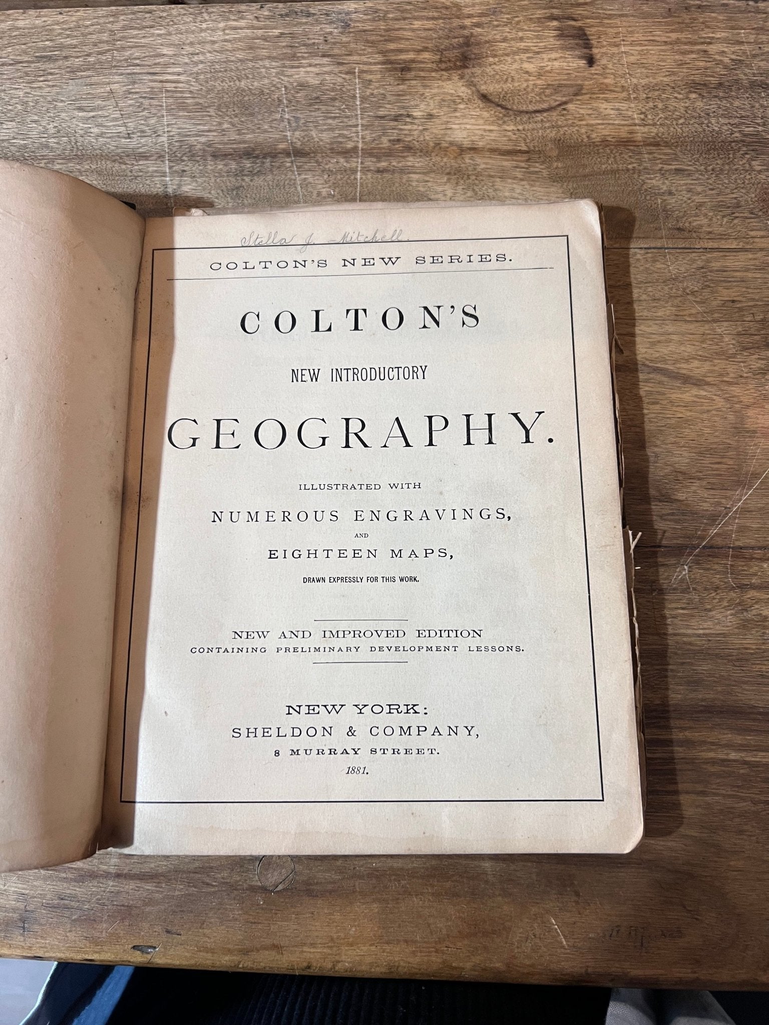 1881 - Colton's New Introductory Geography 