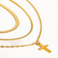18K Gold Non-Tarnish Layering Box Chain Necklace: Gold - The Mustard Seed Collection, The Seed