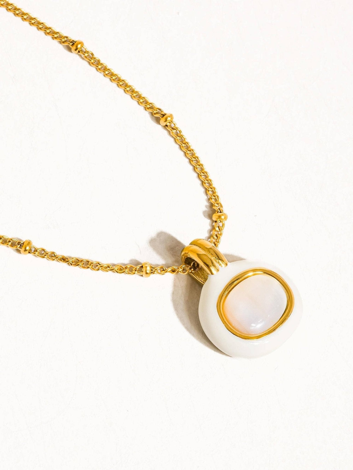 18k Gold Non-Tarnish Stackable Necklaces : Yellow Gold / Charlee-Gold - The Mustard Seed Collection, The Seed