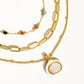 18k Gold Non-Tarnish Stackable Necklaces : Yellow Gold / Charlee-Gold - The Mustard Seed Collection, The Seed