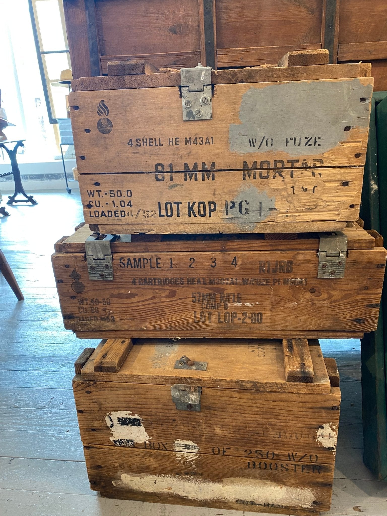 1950's Vintage Ammo Boxes - The Mustard Seed Collection, The Seed