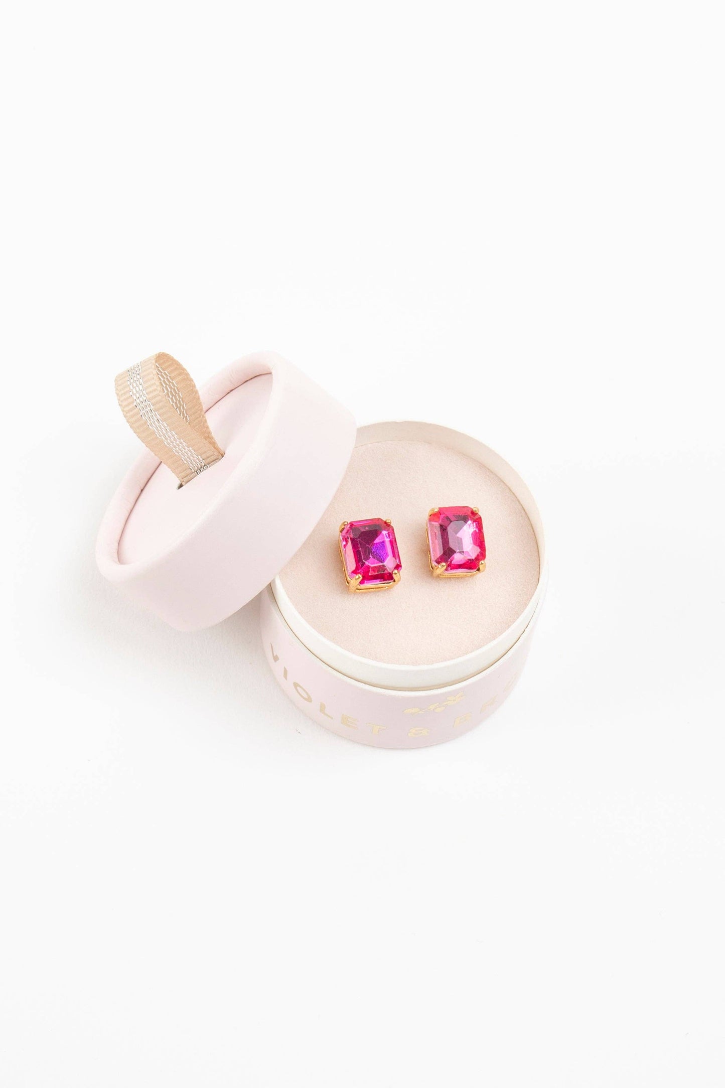 Everlyn Boxed Post Earring: Light Rose
