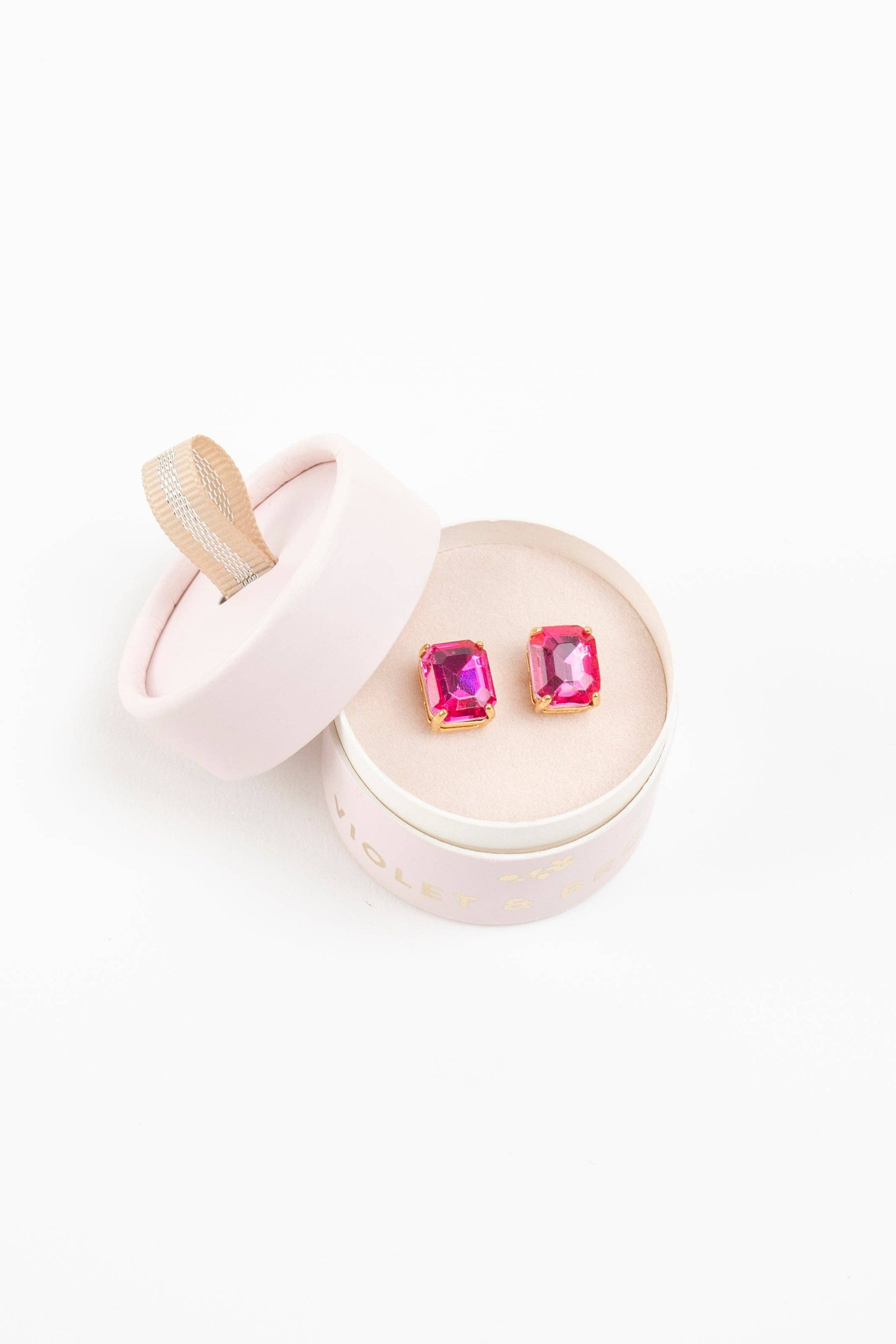 Everlyn Boxed Post Earring: Light Rose