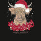 Highland Cow Let it Snow Long Sleeve-BLACK: BLACK: M