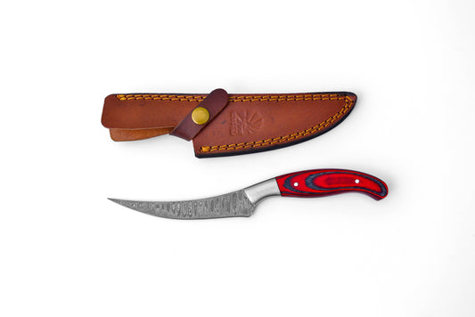 Damascus Compact Fillet Knife TK-205