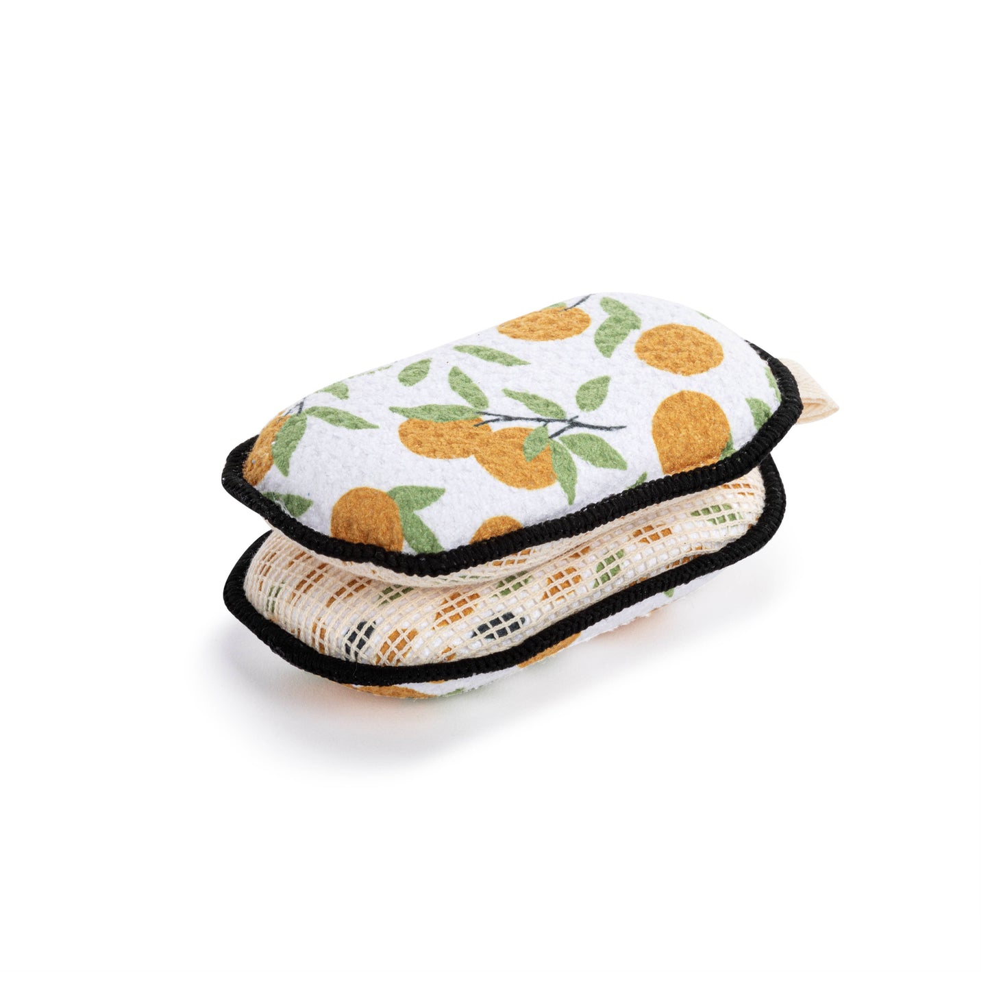 Citrus Orange Absorbent Reversible Sponges Set of 2 - 3x5in
