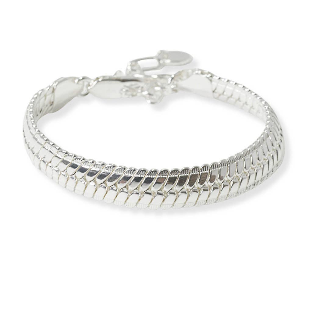 Snake Chain Metal Bracelet: Silver / ONE SIZE