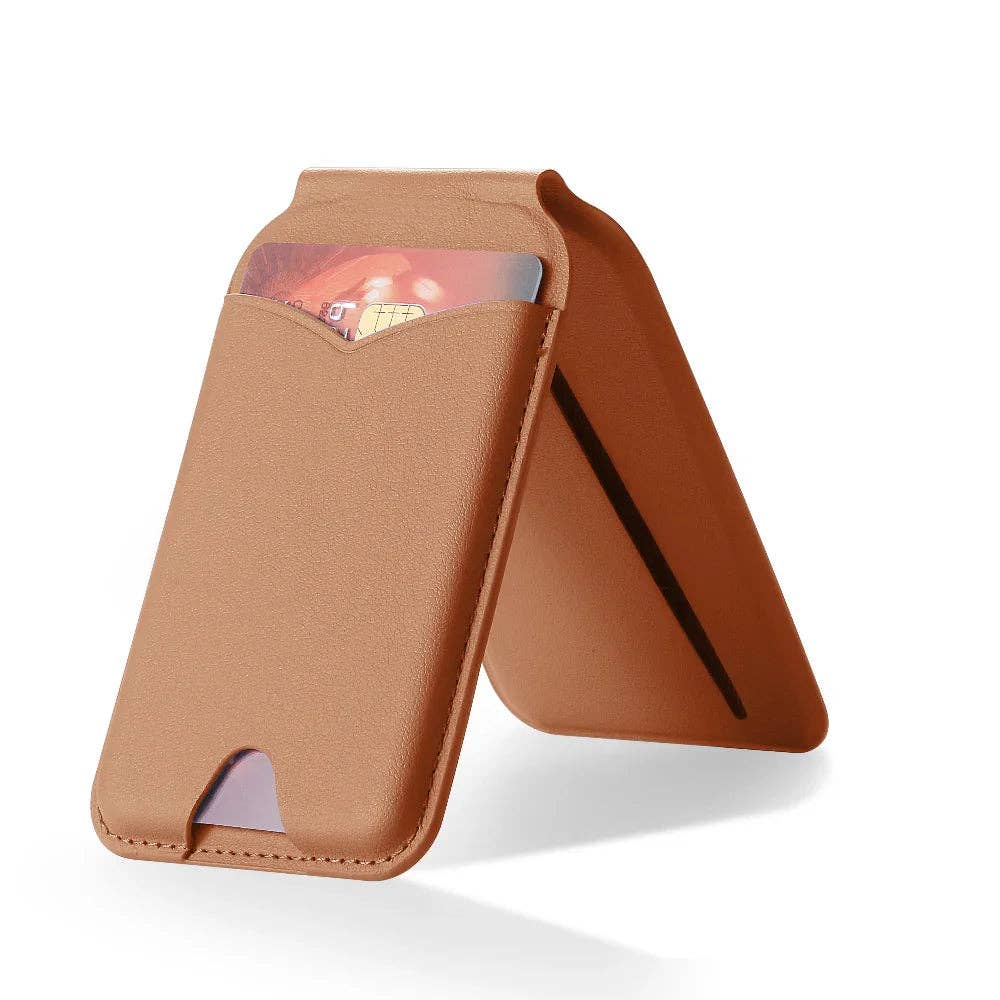 Magnetic Wallet + Mirror Phone Stand: Pink / MagSafe Posh Tech