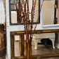 20" Amber Vase with Dried Floral Stalks - The Mustard Seed Collection, The Seed