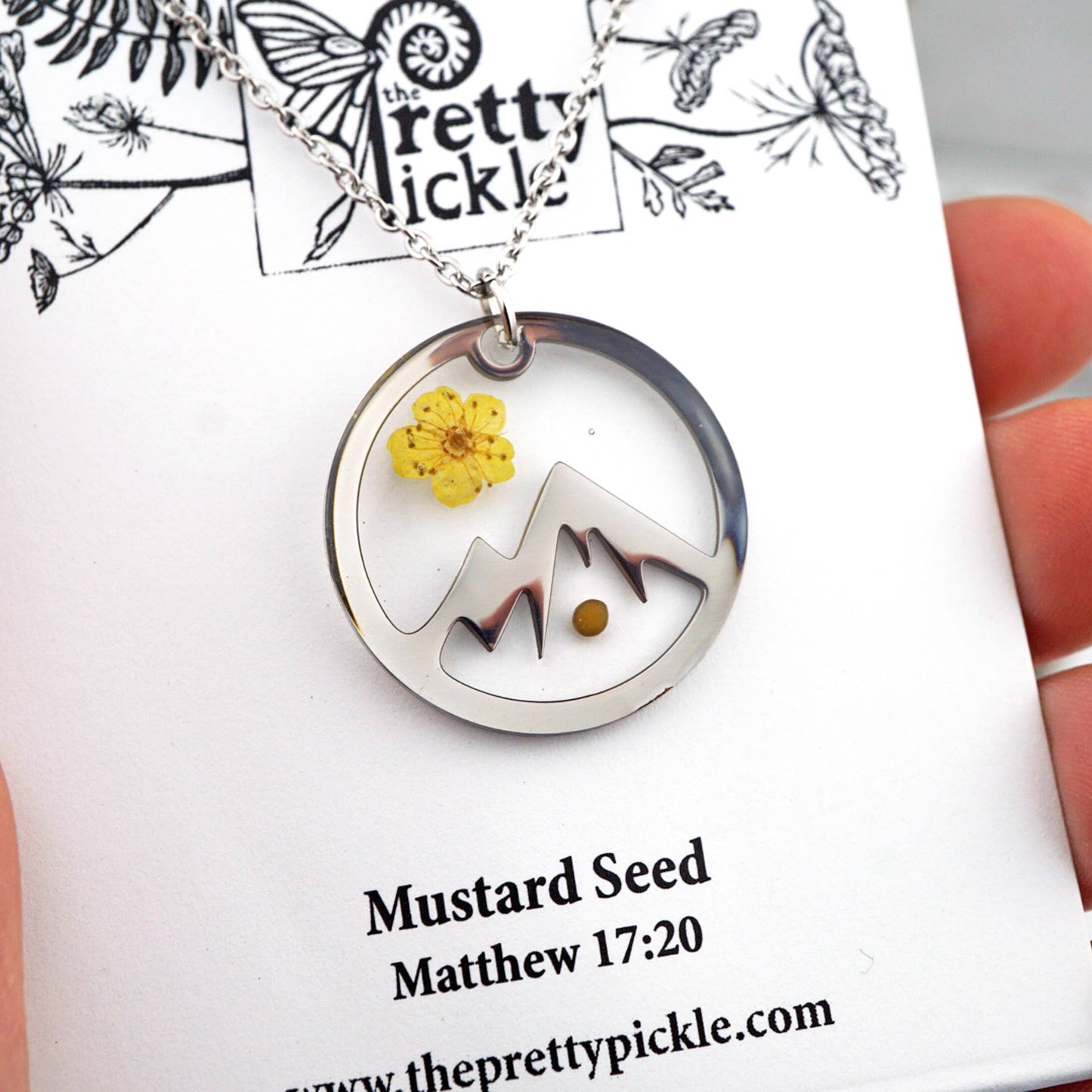 Mountain Mustard Seed Necklace: Stainless Steel