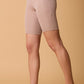 Two-Tone Knit Biker Short Fantastic Fawn
