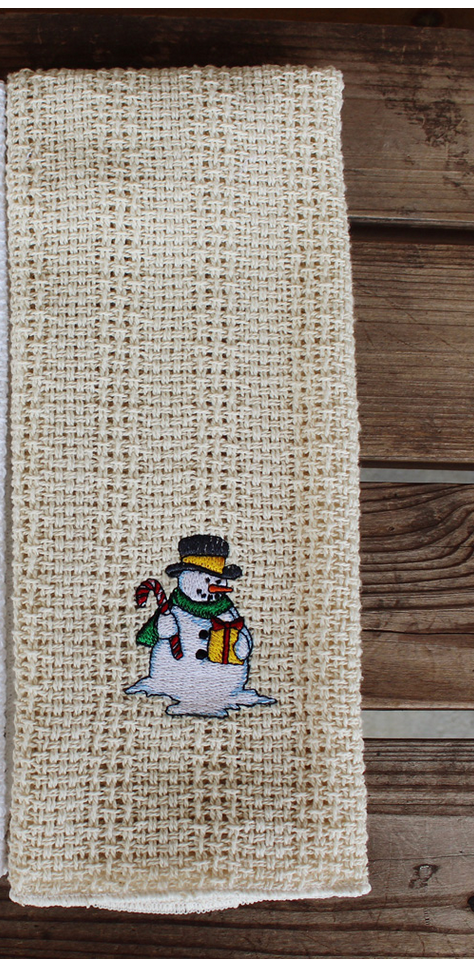 Snow Man Cotton Kitchen Towel