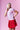 Pink Scallop Edge Puff Sleeve Crop Knit Sweater Rareraw