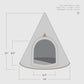 Recycled Felt Pet Cave (Gray) – Modern Foldable Dog House