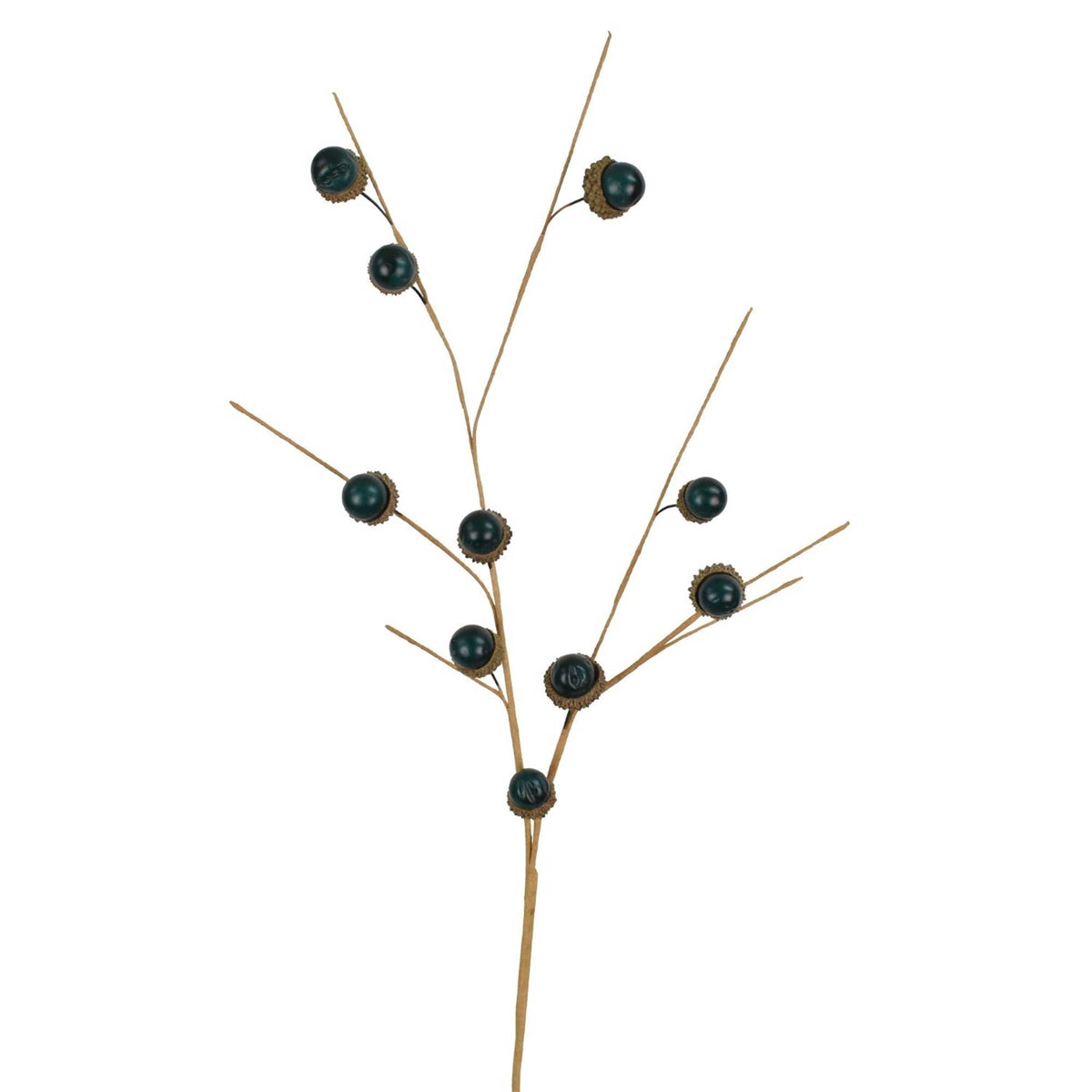 23” Minature Acorn Spray-Teal - The Mustard Seed Collection, The Seed
