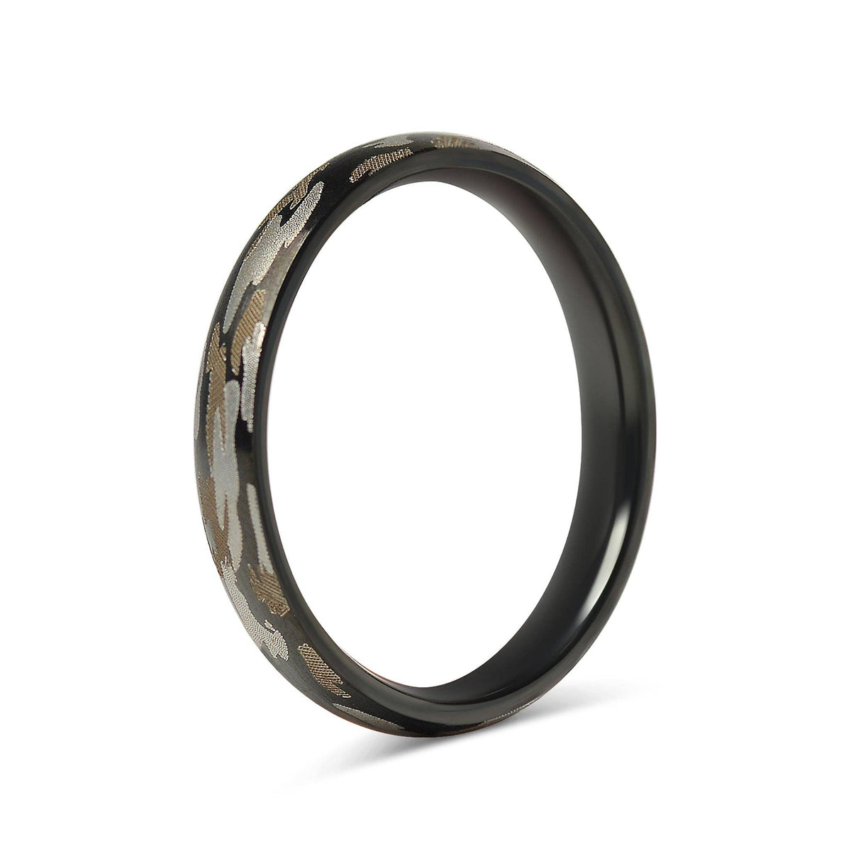 Stainless Steel Camouflage Blank Ring: 11 / 3mm WJW