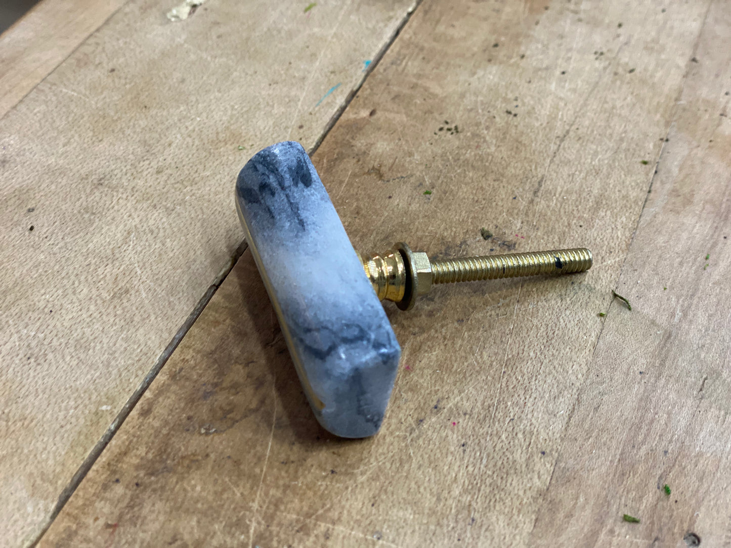 Ellipse Grey Marble Knob