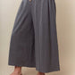 Pull-on Shirring Wide Leg Pants Fantastic Fawn