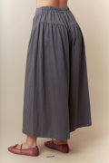 Pull-on Shirring Wide Leg Pants Fantastic Fawn