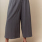 Pull-on Shirring Wide Leg Pants Fantastic Fawn