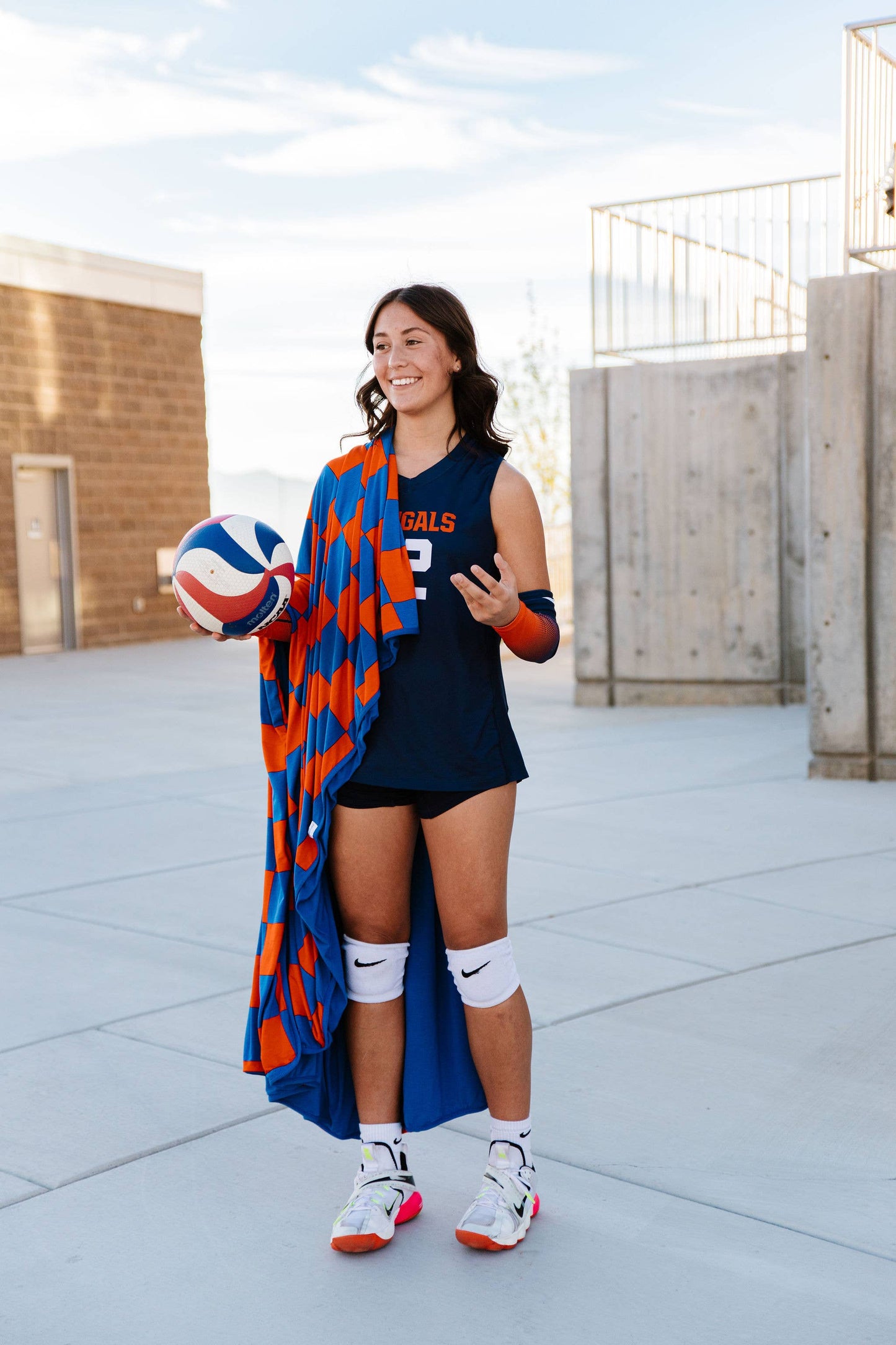Orange/Blue, Swaddle Blanket, Gameday, Dorm Room: Adult