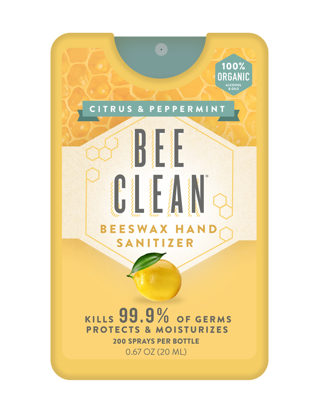 Bee Clean Organic Beeswax Hand Sanitizer Citrus Peppermint