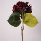 24"Lux Designer-Grade Ultra-Realistic Hydrangea–(7"Bloom): Sangria Wine - The Mustard Seed Collection, The Seed