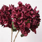 24"Lux Designer-Grade Ultra-Realistic Hydrangea–(7"Bloom): Sangria Wine - The Mustard Seed Collection, The Seed