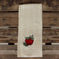 24″x15″ Cotton Kitchen Towel with Decorative Embroidery: Country Rooster 
