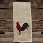 24″x15″ Cotton Kitchen Towel with Decorative Embroidery: Hen wearing Apron 