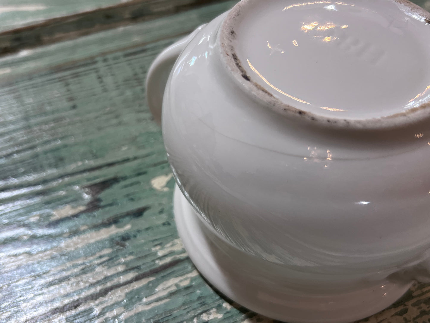 Rare Antique 1876-89 Haviland Lady’s Portable Spittoon White Porcelain