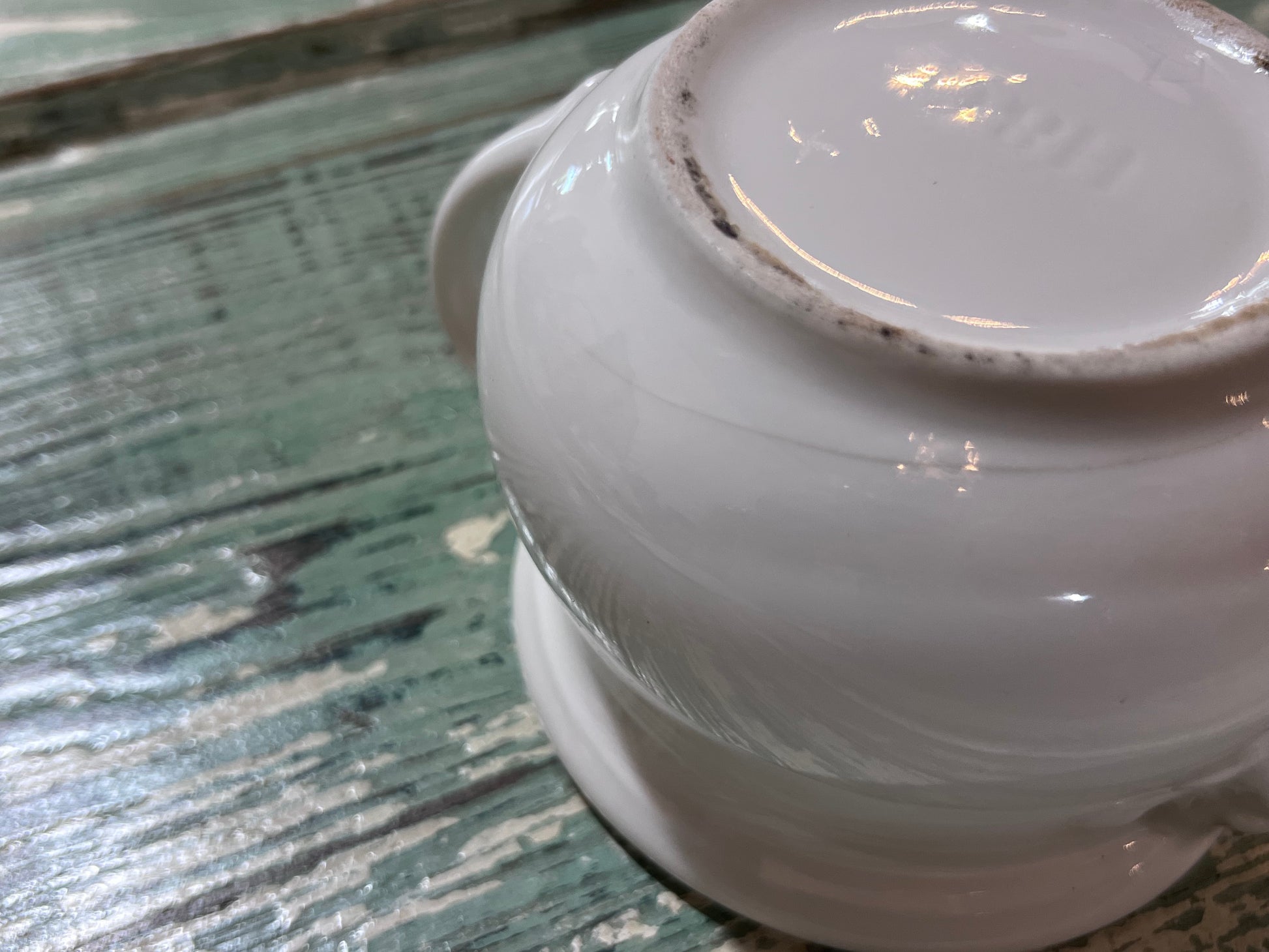 Rare Antique 1876-89 Haviland Lady’s Portable Spittoon White Porcelain