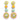 Copy of Pastel Statement Seed Beaded Tassel Drop Earrings With Heart Accent Judson
