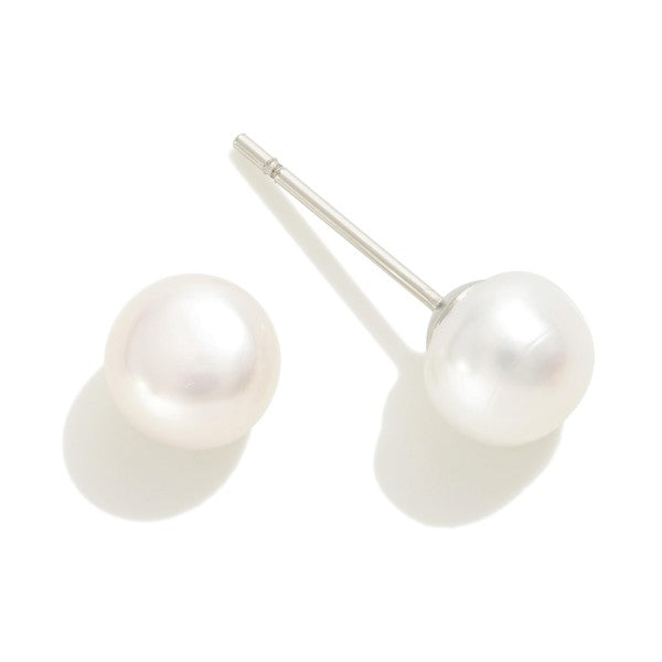 Cream Simple Pearl Stud Earring Default Title