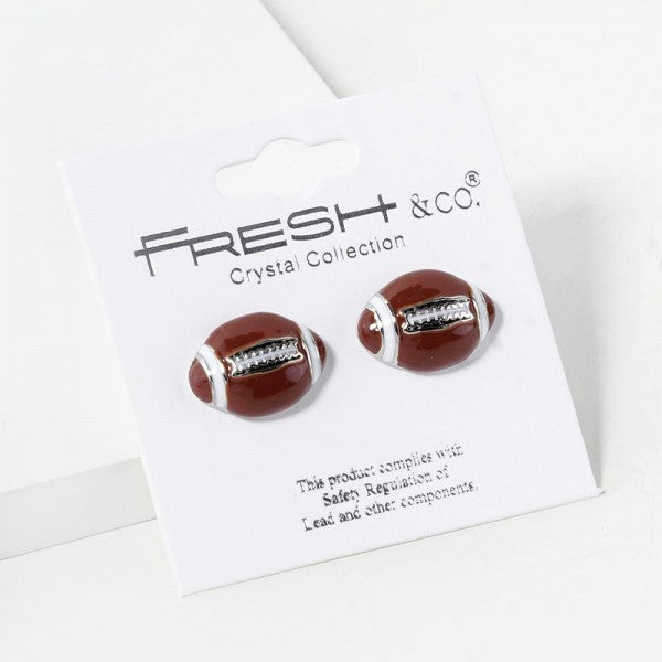 Enamel Sports Ball Stud Earrings