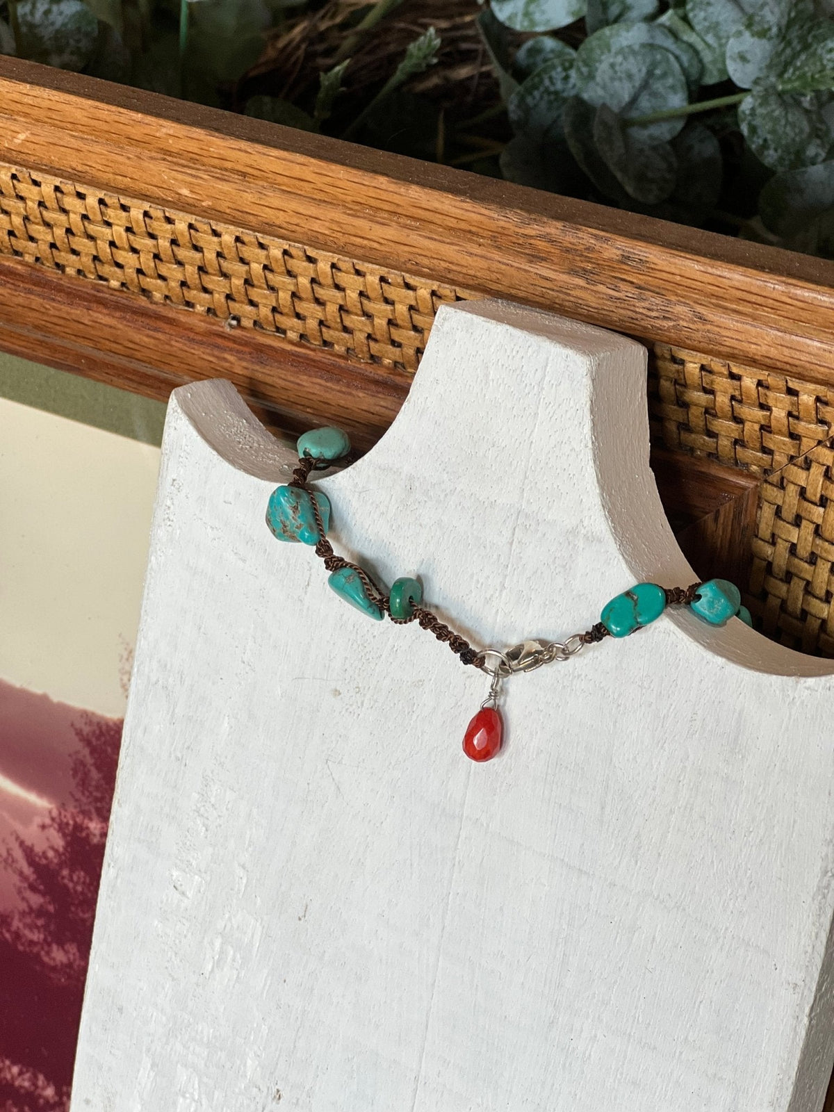 28" Turquoise & Coral Necklace - The Mustard Seed Collection, The Seed
