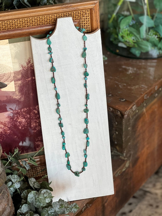 28" Turquoise & Coral Necklace - The Mustard Seed Collection, The Seed
