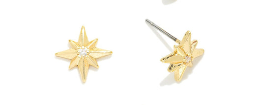 Enamel Starburst Stud Earrings Default Title