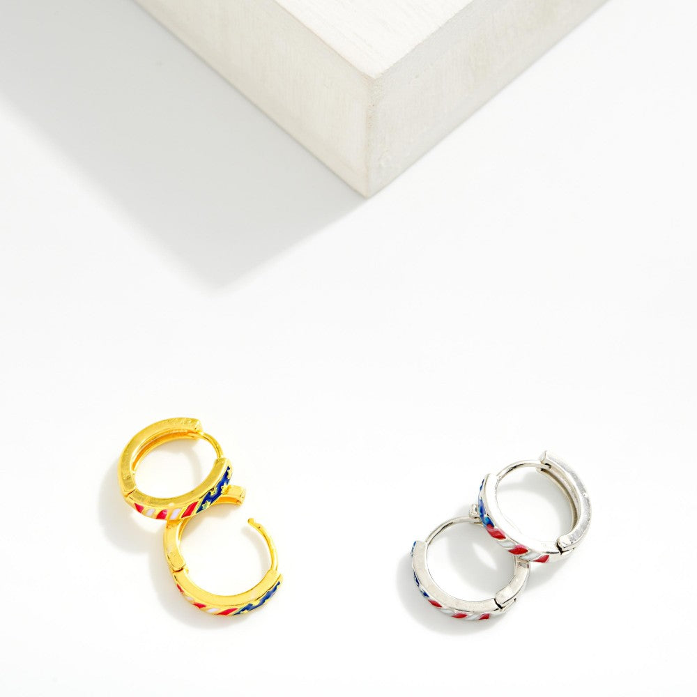 Americana Huggie Hoop Earrings JUDSON