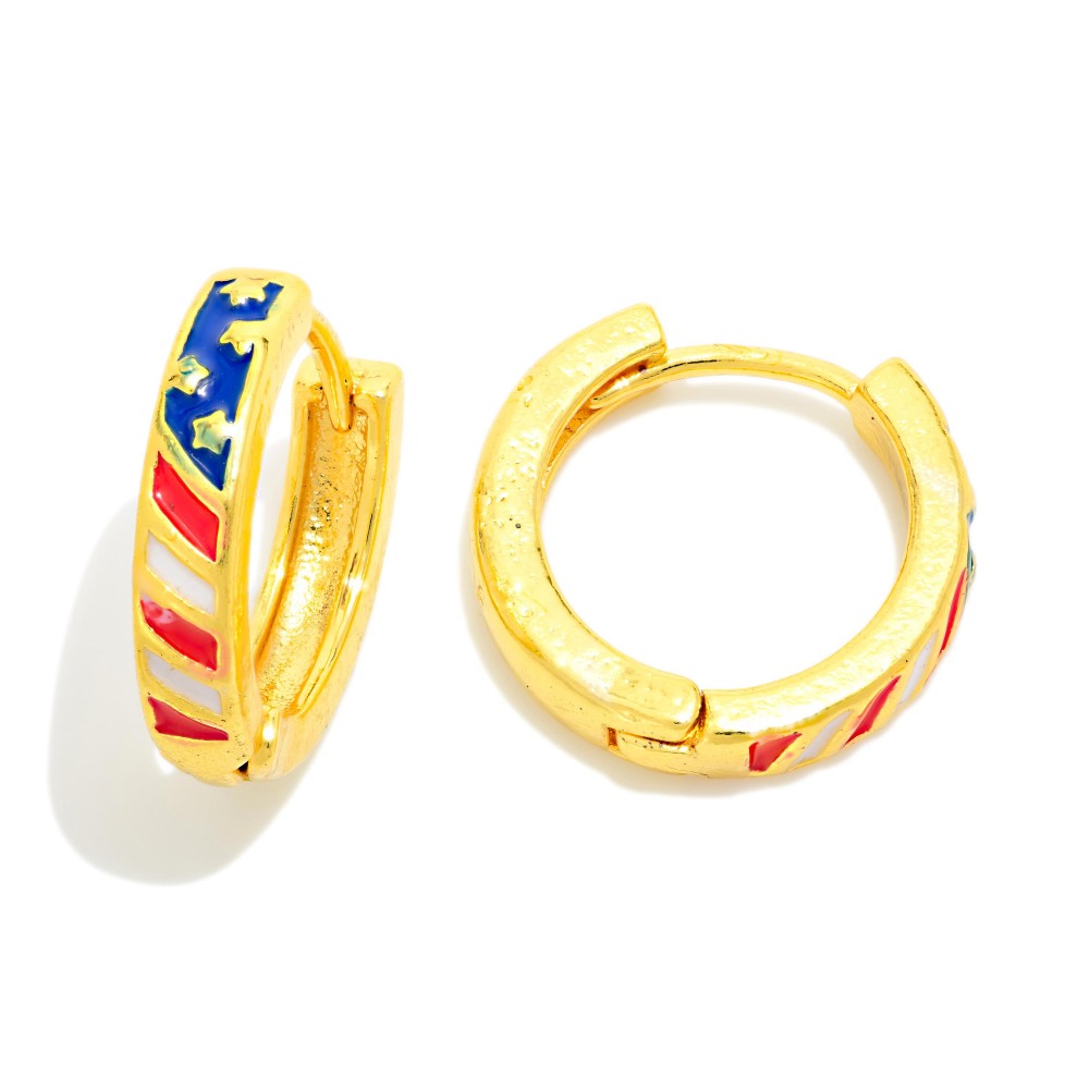 Americana Huggie Hoop Earrings JUDSON