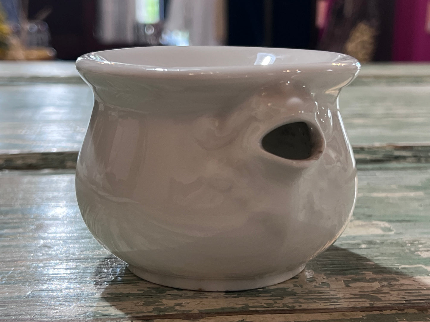 Rare Antique 1876-89 Haviland Lady’s Portable Spittoon White Porcelain