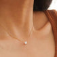 Bonnie 18K Non-Tarnish Petite Heart CZ Necklace: Yellow Gold
