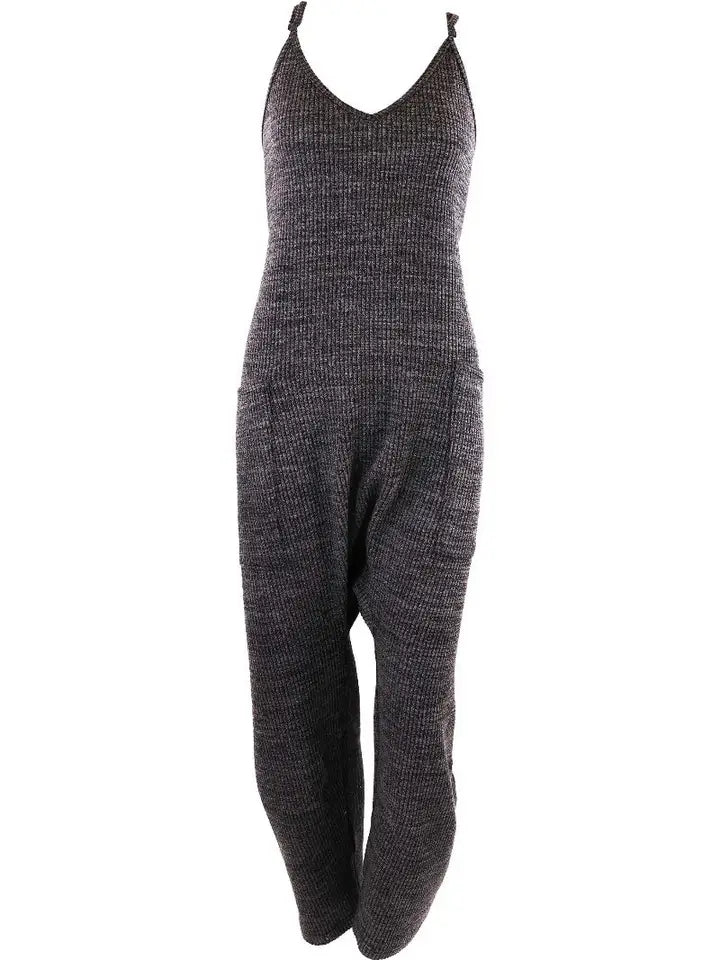 Simply Southern Knit Jumpsuit - Heather Charcoal