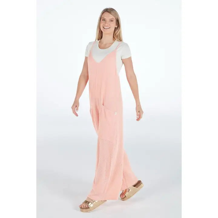 Knit Jumpsuit - Coral